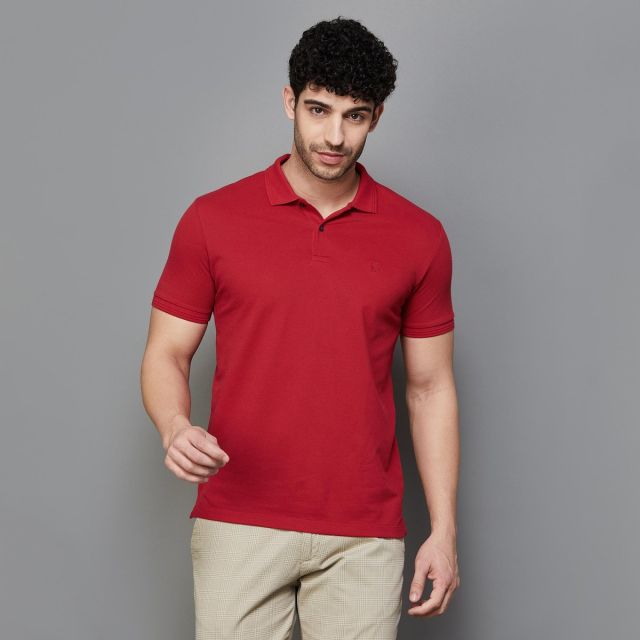 Men Solid Polo T-shirt