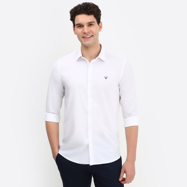 ALLEN SOLLY Solid Slim Fit Shirt