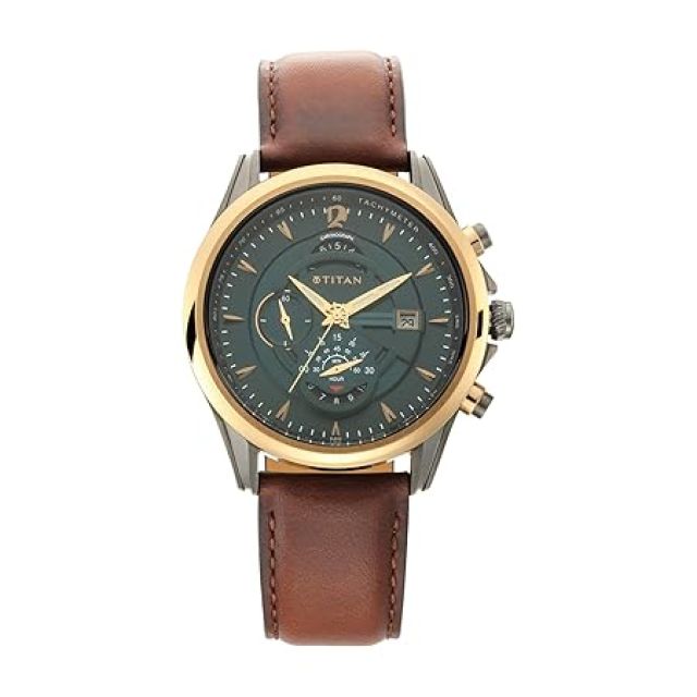 Titan Maritime Analog Green Dial Men's Watch