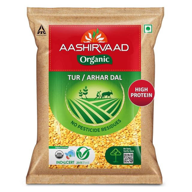Aashirvaad Organic Arhar/Tur Dal, 1 Kg